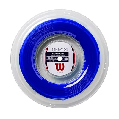Image of Wilson Sensation Comfort Tennis string, 200 m roll, 16g diameter: 1.30 mm, Blue,