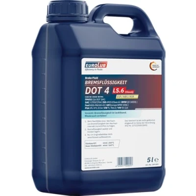Image of EUROLUB Brake Fluid DOT4 LS.6 (CLASS6), 5 Liters