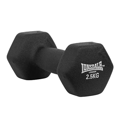 Image of Lonsdale Fitness Dumbbells Weights Black 2.5 kg