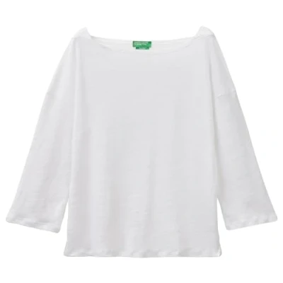 Image of United Colors of Benetton Women&#039;s T Shirt M/L 3kgqe16b0, Optical White 101, L