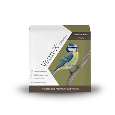 Image of Verm X All Natural Pellets for Wild Birds. Supports Intestinal Hygiene. Vet Approved. UFAS Assured. Restores and Maintains Gut Vitality. Wormwood Free Recipe. VMX0355, 180g