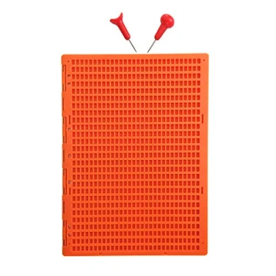Image of Braille Board 27 Lines 30 Characters per Line with Stylus 2 Pieces DIN A4 Orange Colour