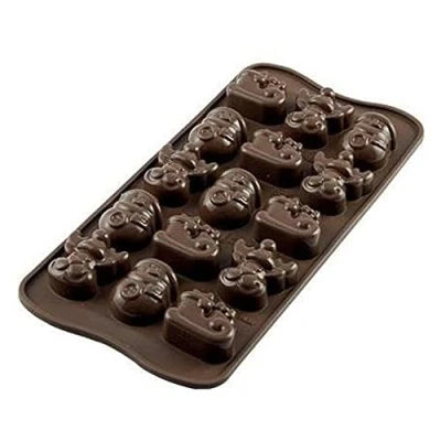 Image of Silikomart Silicone Chocolate Mould Winter, Brown