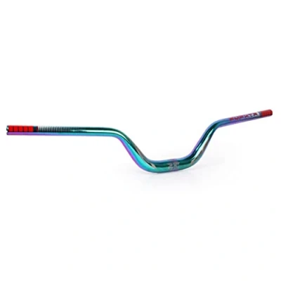 Image of LUNJE MTB Handlebar 31.8mm Aluminium Alloy Mountain Bike High Riser 720/780mm Extra Long Bar Rise 90mm，for XC/DH (Color : Colorful 780mm)
