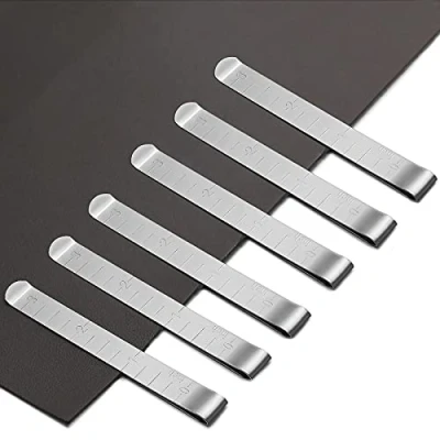 Image of 20Pcs Sewing Clips Stainless Steel, 3 inches Measurement Ruler Quilting Supplies for Wonder Clips, Water Erasable and Wear Resistant Pinning Marking Accessories/Marking Project Qu