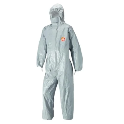 Image of Tychem D13395222 Grey Hooded B/S Type 3/4/5/6