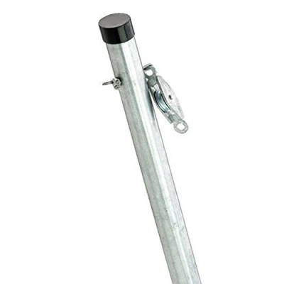 Image of WatsonLok 2.4m Galvanised Cleat &amp; Pulley Washing Line Clothes Post