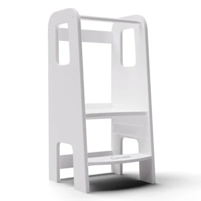 Image of Mobli Montessori Learning Tower, Toddler Step Stool Fosters Independence, Safe Kitchen Helper Stand, Easy To Move Stool, Adjustable Steps For Kitchen, Bathroom, Bedroom