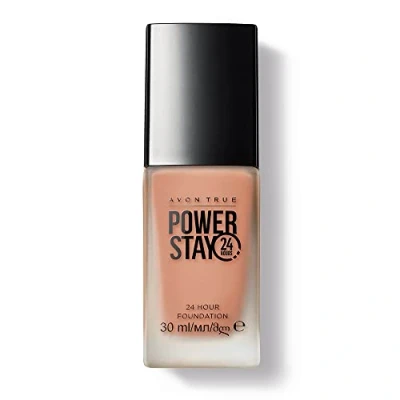 Image of Avon Power Stay 24 Hour Foundation Ivory Pink, Lasting Comfortable Coverage That Won&#039;t Fade Or Smudge, 30ml