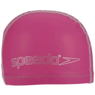 Image of Speedo Junior Pace Swimming Cap Kids Swim Dry Hair, Pink, One Size