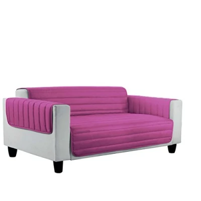 Image of Italian Bed Linen Elegant Quilted Sofa Cover Doubleface, Lilac/Fucsia 2 Places, 100% microfiber, LILLAC/Fuchsia