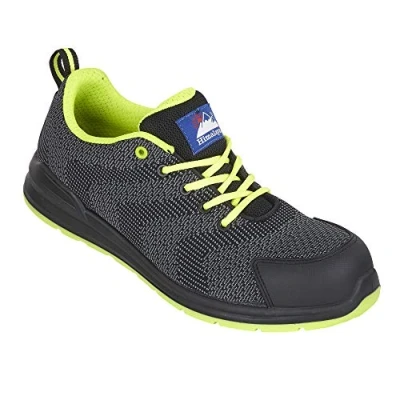 Image of Himalayan 4341 FlyKnit Mesh Safety Trainer Shoe with Metal Free Toecap and Midsole, S1P, SRC, 14 Size, Black
