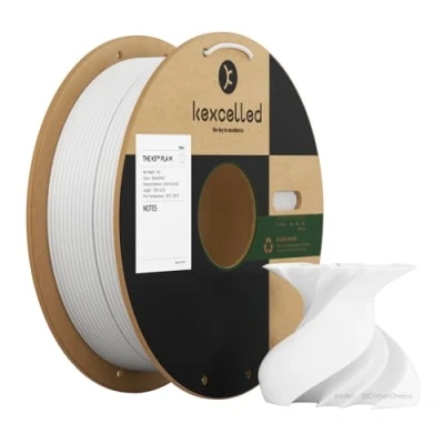 Image of kexcelled Matte PLA Filament 2.85 mm, 3D Printer +/ 0.03 Frosted Texture, Surface, 1 kg Spool (2.2 lbs), for FDM Printer, White