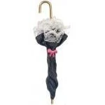 Image of Melody Jane Dolls Houses Black Victorian Umbrella Parasol Ladies Accessory