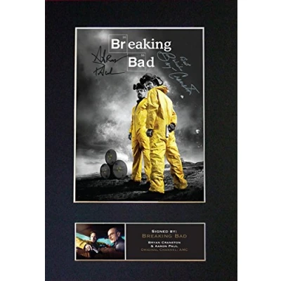 Image of BREAKING BAD Signed Autograph Mounted Photo Reproduction Print A4 Very Rare (297 x 210mm) #362 (Mount &amp; (Not Framed))