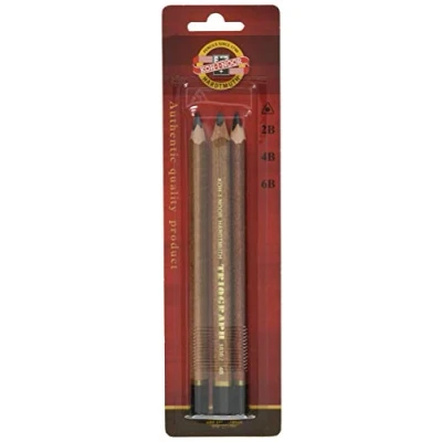 Image of KOH I NOOR 2B/4B/6B Jumbo Triangular Graphite Pencil (Pack of 3)