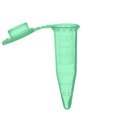 Image of MUHWA 500 PCS Polypropylene Graduated Microcentrifuge Tubes with Snap Cap, 1.5ML Micro Test Conical Microtube Sample Vial for Laboratory (Green)