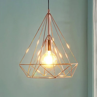Image of Ceiling Light &#039;Jossa&#039; dimmable (Modern) in Copper Made of Metal for e.g. Kitchen (1 Source, E27) from Lindby Pendant Lighting, lamp, Hanging