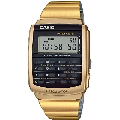 Image of Casio Mens Quartz Watch, digital Display and Stainless Steel Strap CA 506G 9AEF
