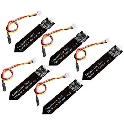 Image of TECNOIOT 5pcs Capacitive Soil Moisture Sensor Corrosion Resistant Gravity 3 Pin Interface