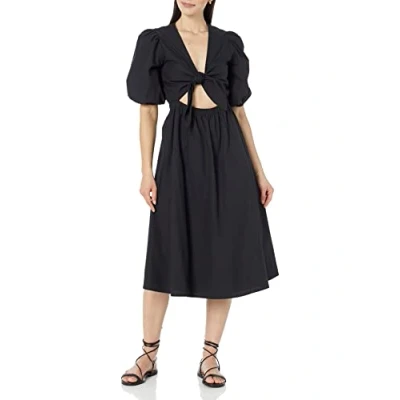 Image of The Drop Women&#039;s Jacob Long Sleeve Cutout Midi Dress