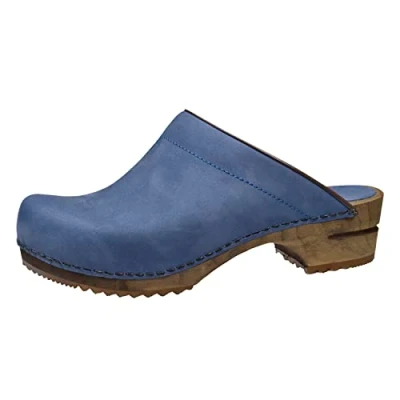 Image of Sanita Chrissy OPEN Clogs, Women&#039;s, Size: 8, Dove blue Nubuck