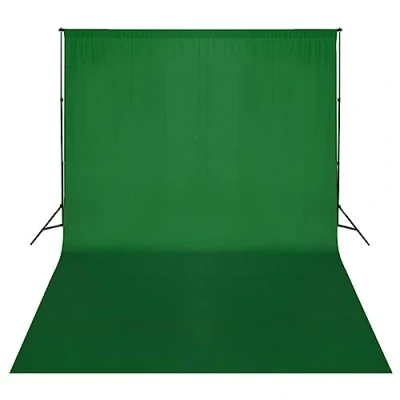 Image of vidaXL Photo Studio Background Stand 500 x 300 cm Green
