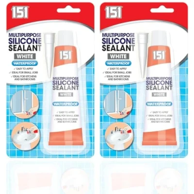 Image of Silicone Sealant Multipurpose White x 2 70g Tubes
