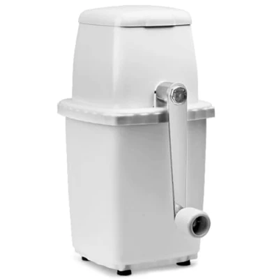Image of bar@drinkstuff White Plastic Ice Crusher Cocktail Crusher, Manual Cube Domestic Use Great for Mojito Cocktails!