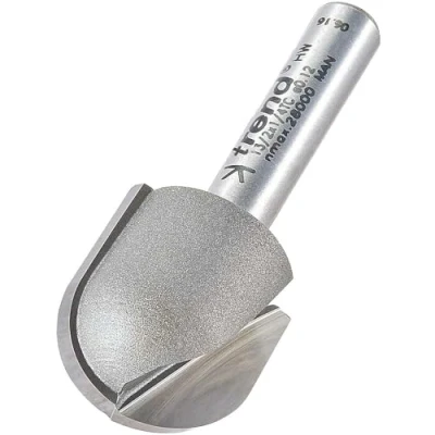Image of Trend Professional Straight Two Flute Router Cutter Bit, 1/2 Inch Shank, 15.9mm Cut Diameter and 25mm Length, Tungsten Carbide Tipped, 4/26X1/2TC