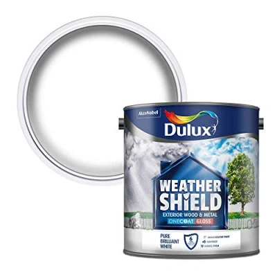 Image of Dulux Weathershield Exterior One Coat Gloss 2.5L Pure Brilliant White