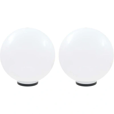 Image of vidaXL LED Bowl Lamps 2 pcs Spherical 50 cm PMMA