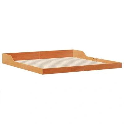 Image of vidaXL Wax brown 180 x 210 cm Solid pine wood