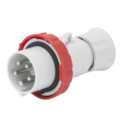 Image of Gewiss GW60042H 32 Amp 5 Pin Industrial Plug IP67 Waterproof 415 Volt Red