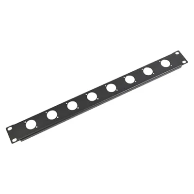Image of 1U XLR Socket Panel D Type 8 Sockets