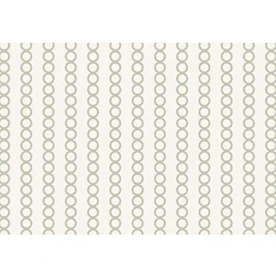Image of Melody Jane Dolls House Green Retro Circle Seamless Pattern Miniature Print Wallpaper 1:12