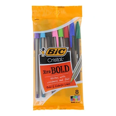 Image of BIC Usa Inc BICMSBAP81 19627 Cristal Xtra Bold Pack Of 8