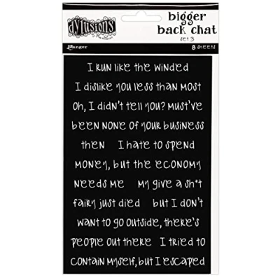 Image of Dyan Reaveley&#039;s Dylusions Bigger Back Chat Stickers Black Set #3