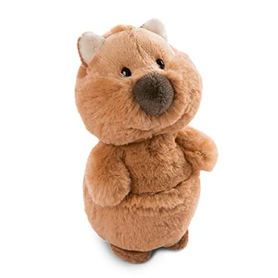 Image of NICI 47213 Cuddly Quokka Mola 15 cm Sustainable Plush Toys for Boys, Girls &amp; Babies Eco Friendly Stuffed Animal to Cuddle Play with from The Wild Friends GO Green Collection, Single, Brown