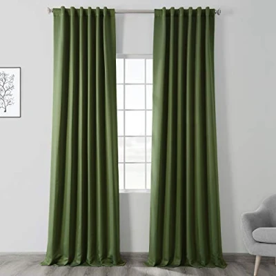 Image of HPD Half Price Drapes Curtain For Room Darkening 50 X 108 (1 Panel), BOCH 171158 108, Oasis Green