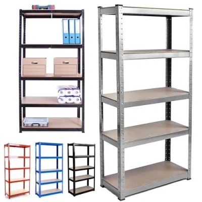 Image of BRIEFNESS Storage Shelving Unit for Garage/Workshop/Shed/Office, 150cm x 70cm 30cm, Metal Steel Boltless Shelves 875kg Capacity 175KG per Shelf, 5 Year Warranty, Blue