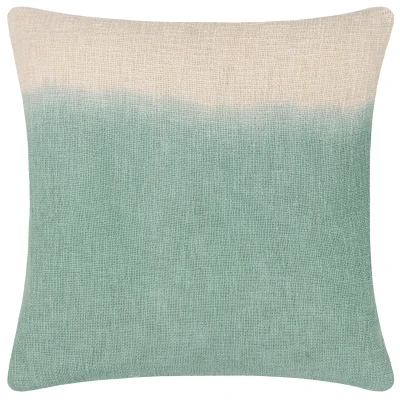 Image of furn. Mizu Square Polyester Filled Cushion, Eucalyptus, 50 x 50cm