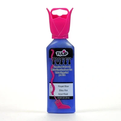 Image of Tulip tulippfrblue Dimensional Fabric Paint 1.25oz, 1.25_Puffy Royal Blue, 37 ml (Pack of 1)