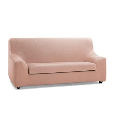 Image of Martina Home Duplex Sofa Cover, Polyester Spandex Cotton, Salmon, 1 Space