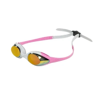 Image of arena Spider Junior Mirror Children&#039;s Swimming Goggles, Standard Pool Goggles with Anti Fog Mirrored Lenses, UV Protection, Self Adjusting Nose Bridge, Hypoallergenic Silicone Seals