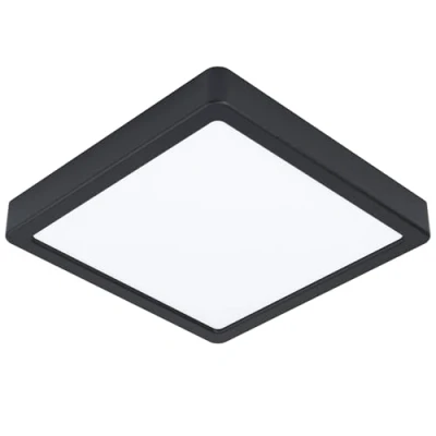 Image of Eglo Connect.z Smart Home LED Ceiling Light Panel Fueva Z, 8.3 inches, Zigbee Bathroom Lighting, app and Voice Control, White tunable Lights (Warm Cool White), Black, IP44