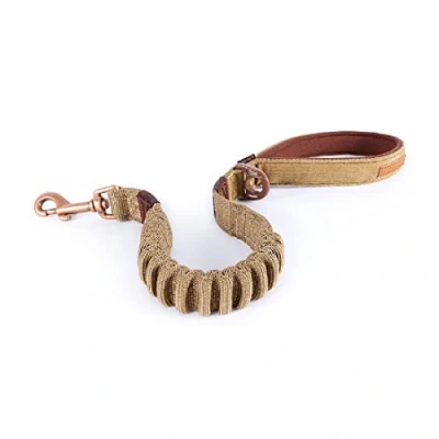 Image of EZYDOG Zero Shock Dog Lead Technology, Absorbing, 0.6m, Small Dogs, Medium Large Comfortable Padded Handle, Traffic Control, 25 inches (Corduroy)