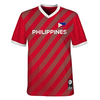 Image of Official 2023 Women&#039;s Football World Cup Youth Team Shirt, Philippines, Red, 8 10 Years