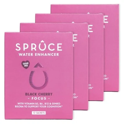 Image of Spruce Natural Water Flavouring With Vitamins Black Cherry 48 Drinks No Sugar Made Real Fruits Healthy Modern Squash Cordial Perfect For Hydration