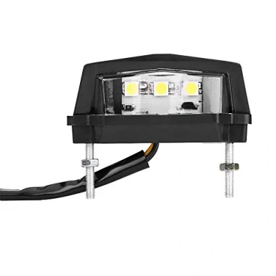 Image of Qqmora License Plate Light 12V Universal Motorcycle Motorbike Led Rear Tail Lamp Number